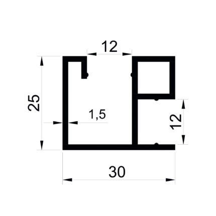 Konmetsan Alüminyum üretimi olan bu küpeşte alüminyum profil, Dağ Group Alüminyum tarafından Türkiye alüminyum sektörüne sunulmaktadır. 30x25 ölçüsü ve 1.5mm kalınlığı ile dayanıklılık ve estetiği bir arada sunar. Farklı kullanım alanları için uygun olan bu profil, mimari projelerde güvenle tercih edilir.
