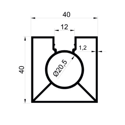 Konmetsan Alüminyum tarafından üretilen bu küpeşte alüminyum profil, Dağ Group Alüminyum güvencesiyle Türkiye alüminyum sektörüne sunulmaktadır. 40x40 ölçüsü ve 1.2mm kalınlığı ile dengeli dayanıklılık ve estetik sunar. Farklı kullanım alanları için uygun olan bu profil, mimari projelerde güvenle tercih edilir.