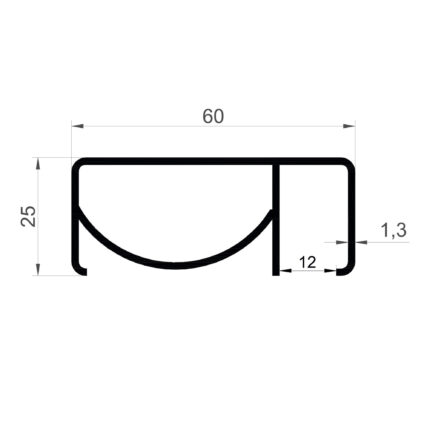 Konmetsan Alüminyum üretimi olan bu küpeşte alüminyum profil, Dağ Group Alüminyum tarafından Türkiye alüminyum sektörüne sunulmaktadır. 60x25 ölçüsü ve 1.3mm kalınlığı ile dayanıklılık ve estetik dengesi sağlar. Farklı kullanım alanları için uygun olan bu profil, mimari projelerde güvenle tercih edilir.