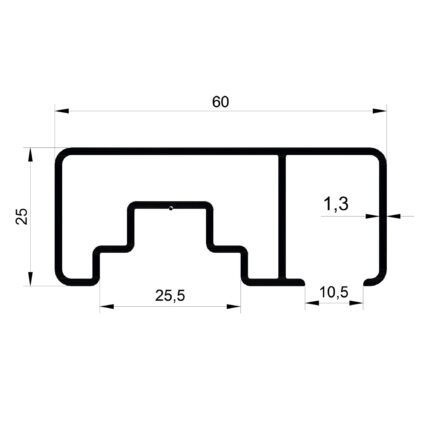 Konmetsan Alüminyum üretimi olan bu küpeşte alüminyum profil, Dağ Group Alüminyum tarafından Türkiye alüminyum sektörüne sunulmaktadır. 60x25 ölçüsü ve 1.3mm kalınlığı ile dayanıklılık ve estetik dengesi sağlar. Farklı kullanım alanları için uygun olan bu profil, mimari projelerde güvenle tercih edilir.