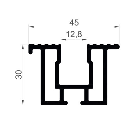 Konmetsan Alüminyum üretimi olan bu özel amaçlı alüminyum profil, Dağ Group Alüminyum güvencesiyle Türkiye alüminyum sektörüne sunulmaktadır. 45x30 ölçüsü ile kompakt ve dengeli sistem uygulamalarına uyum sağlar.