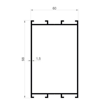 Konmetsan Alüminyum üretimi olan bu doğrama alüminyum profil, Dağ Group Alüminyum güvencesiyle Türkiye alüminyum sektörüne sunulmaktadır. 60x98 ölçüsü ve 1,5mm kalınlığı ile doğrama sistemlerinde yüksek dayanıklılık ve geniş kesit avantajı sağlar.