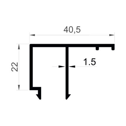 Konmetsan Alüminyum üretimi olan bu doğrama alüminyum profil, Dağ Group Alüminyum güvencesiyle Türkiye alüminyum sektörüne sunulmaktadır. 40.5x22 ölçüsü ve 1.5mm kalınlığı ile doğrama sistemlerinde dengeli ve dayanıklı kullanım sağlar.