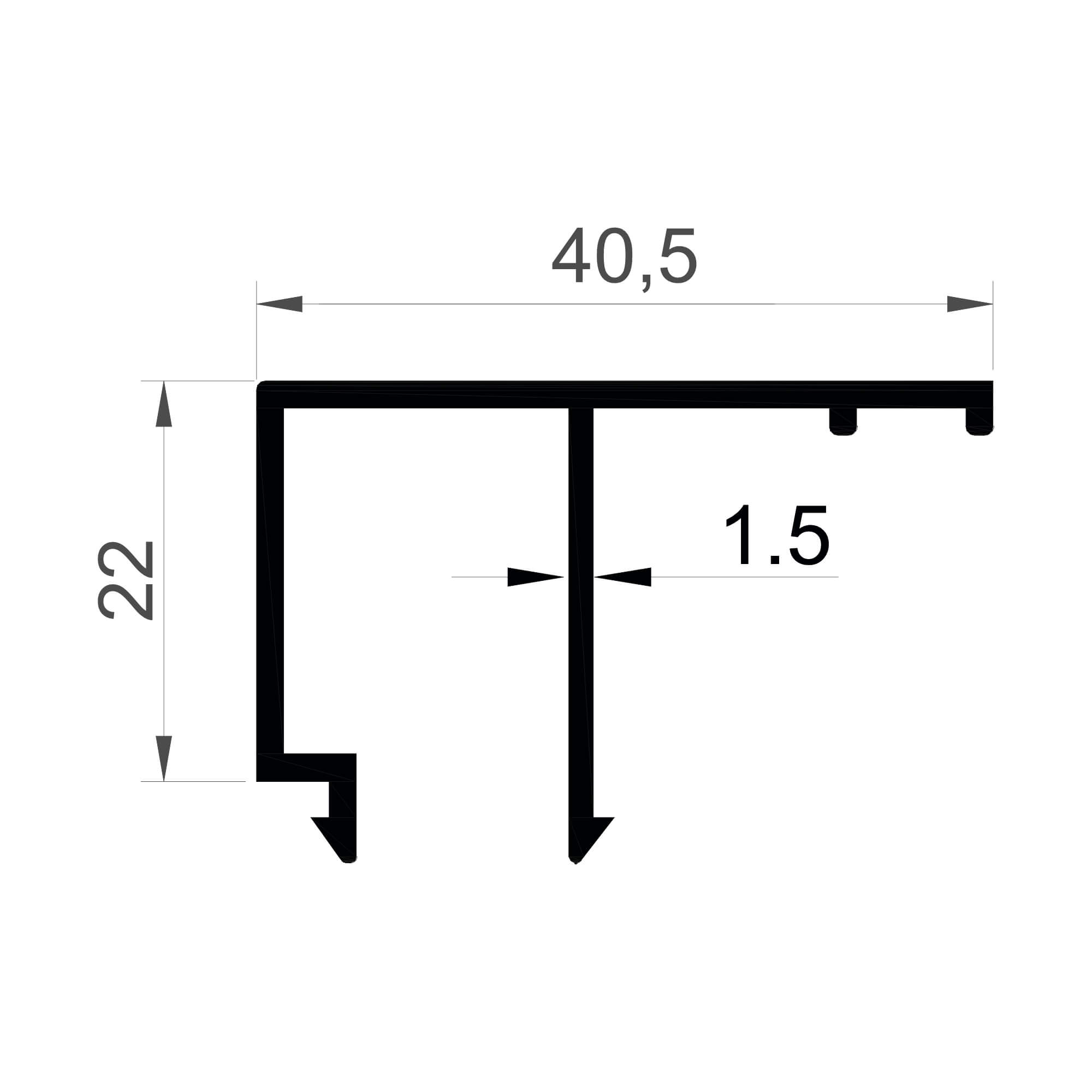 dg-16184-40.5x22-1.5mm-dograma-aluminyum-profil-konmetsan Konmetsan Alüminyum üretimi olan bu doğrama alüminyum profil, Dağ Group Alüminyum güvencesiyle Türkiye alüminyum sektörüne sunulmaktadır. 40.5x22 ölçüsü ve 1.5mm kalınlığı ile doğrama sistemlerinde dengeli ve dayanıklı kullanım sağlar.