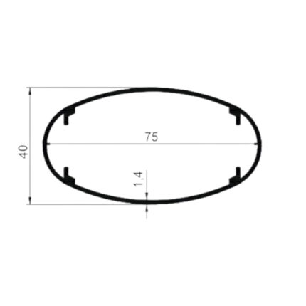Konmetsan Alüminyum üretimi 75x40 küpeşte alüminyum profil, 1.4mm kalınlığı ile Dağ Group Alüminyum güvencesiyle sunulmaktadır. Balkon, merdiven ve cam korkuluk sistemlerinde dengeli dayanım ve estetik kullanım sağlar.