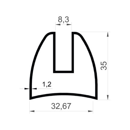 Konmetsan Alüminyum üretimi olan bu küpeşte alüminyum profil, Dağ Group Alüminyum tarafından Türkiye alüminyum sektörüne sunulmaktadır. 35x32.67 ölçüsü ve 1.2mm kalınlığı ile yüksek dayanıklılık sunar ve farklı kullanım alanları için uygundur. Mimari projelerde estetik ve uzun ömürlü çözümler sağlayan güvenilir bir profildir.