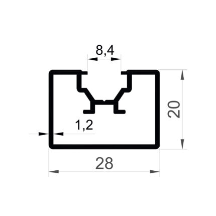 Konmetsan Alüminyum üretimi olan bu küpeşte alüminyum profil, Dağ Group Alüminyum tarafından Türkiye alüminyum sektörüne sunulmaktadır. 20x28 ölçüsü ve 1.2mm kalınlığı ile dayanıklılık ve estetik bir arada sunulur. Farklı kullanım alanları için uygun olan bu profil, mimari projelerde güvenle tercih edilir.