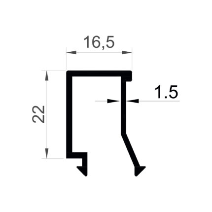 Konmetsan Alüminyum üretimi olan bu doğrama alüminyum profil, Dağ Group Alüminyum güvencesiyle Türkiye alüminyum sektörüne sunulmaktadır. 6.5x22 ölçüsü ve 1.5mm kalınlığı ile dar kesitli doğrama sistemlerinde sağlam ve hassas kullanım sağlar.