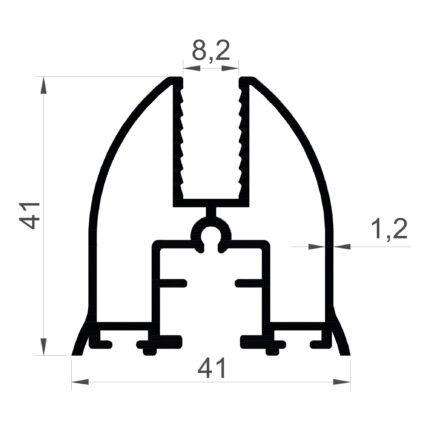 Konmetsan Alüminyum üretimi olan bu cam balkon alüminyum profil, Dağ Group Alüminyum güvencesiyle Türkiye alüminyum sektörüne sunulmaktadır. 41x41 ölçüsü ve 1,2mm kalınlığı ile cam balkon sistemlerinde dengeli ve dayanıklı kullanım sunar.
