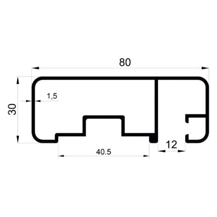 Konmetsan Alüminyum üretimi olan bu küpeşte alüminyum profil, Dağ Group Alüminyum aracılığıyla Türkiye alüminyum sektörüne sunulmaktadır. 80x30 ölçüsü ve 1.5mm kalınlığı ile yüksek dayanıklılık ve geniş yüzey avantajı sağlar. Mimari projelerde güvenli ve estetik çözümler sunar.