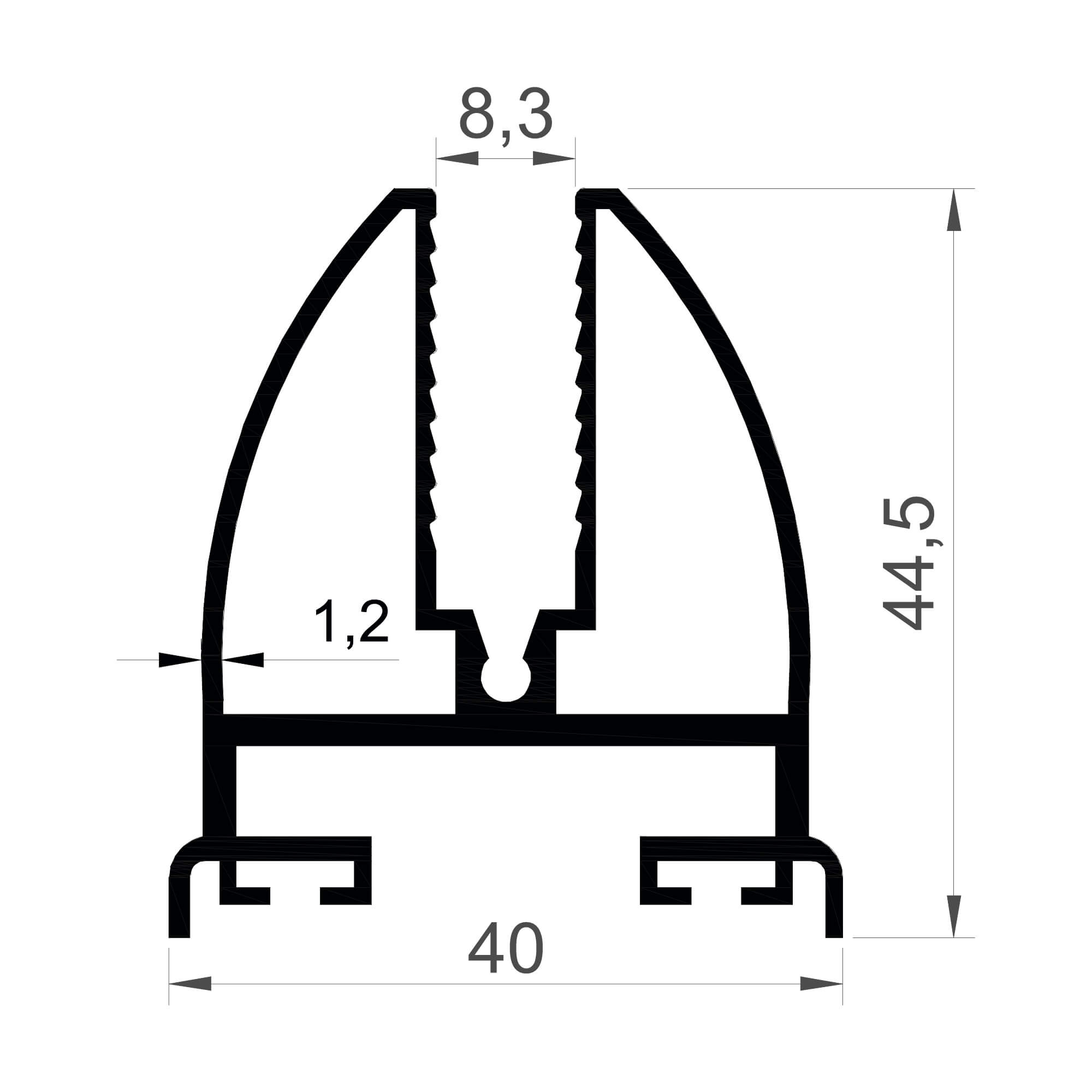 dg-16247-40x44.5-1.2mm-cam-balkon-aluminyum-profil-konmetsan Konmetsan Alüminyum üretimi olan bu cam balkon alüminyum profil, Dağ Group Alüminyum güvencesiyle Türkiye alüminyum sektörüne sunulmaktadır. 40x44,5 ölçüsü ve 1,2mm kalınlığı ile cam balkon sistemlerinde dengeli ve uzun ömürlü kullanım sağlar.
