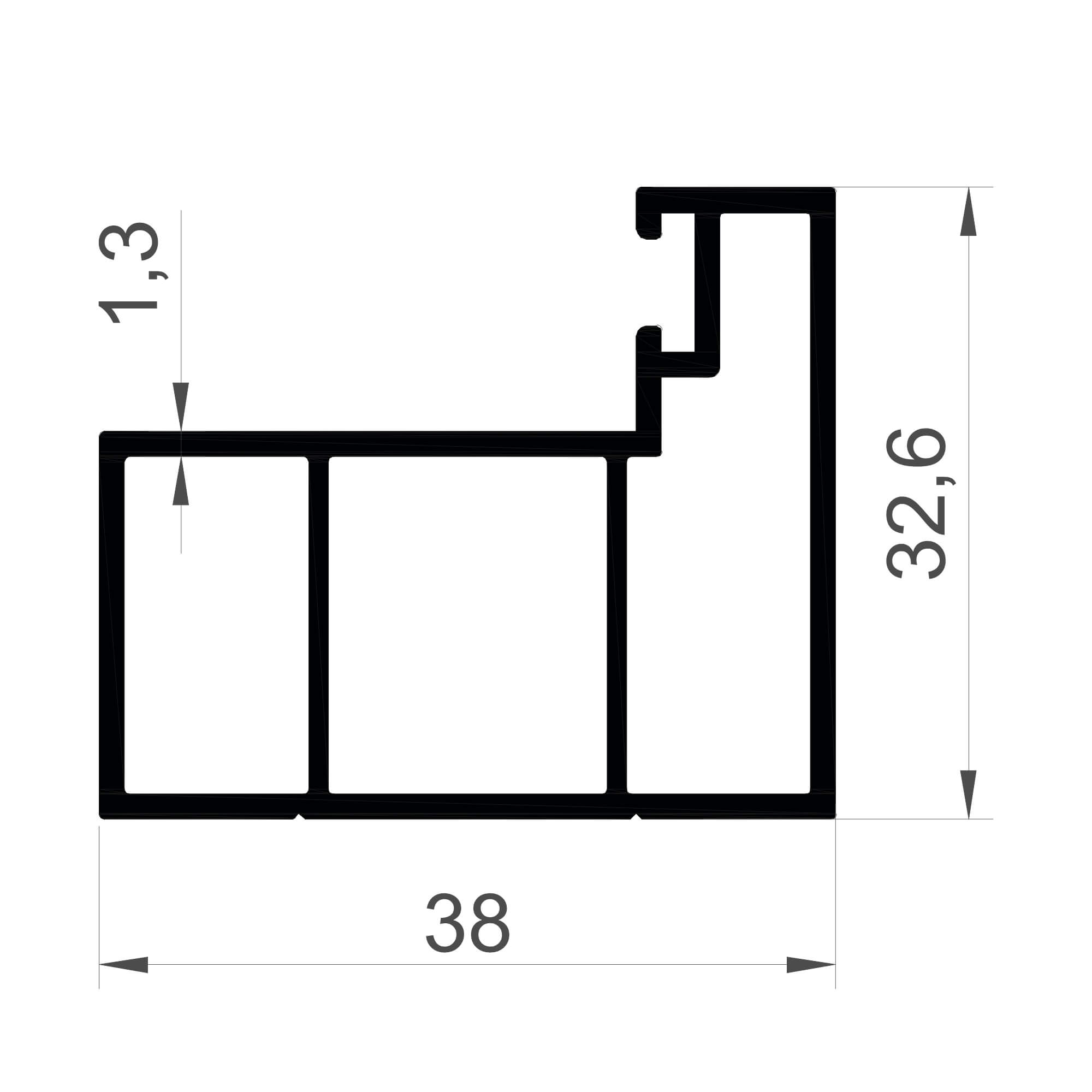 dg-16277-38x32.6-1.3mm-cam-balkon-aluminyum-profil-konmetsan Konmetsan Alüminyum üretimi olan bu cam balkon alüminyum profil, Dağ Group Alüminyum güvencesiyle Türkiye alüminyum sektörüne sunulmaktadır. 38x32,6 ölçüsü ve 1,3mm kalınlığı ile cam balkon sistemlerinde dengeli ve uzun ömürlü kullanım sağlar.