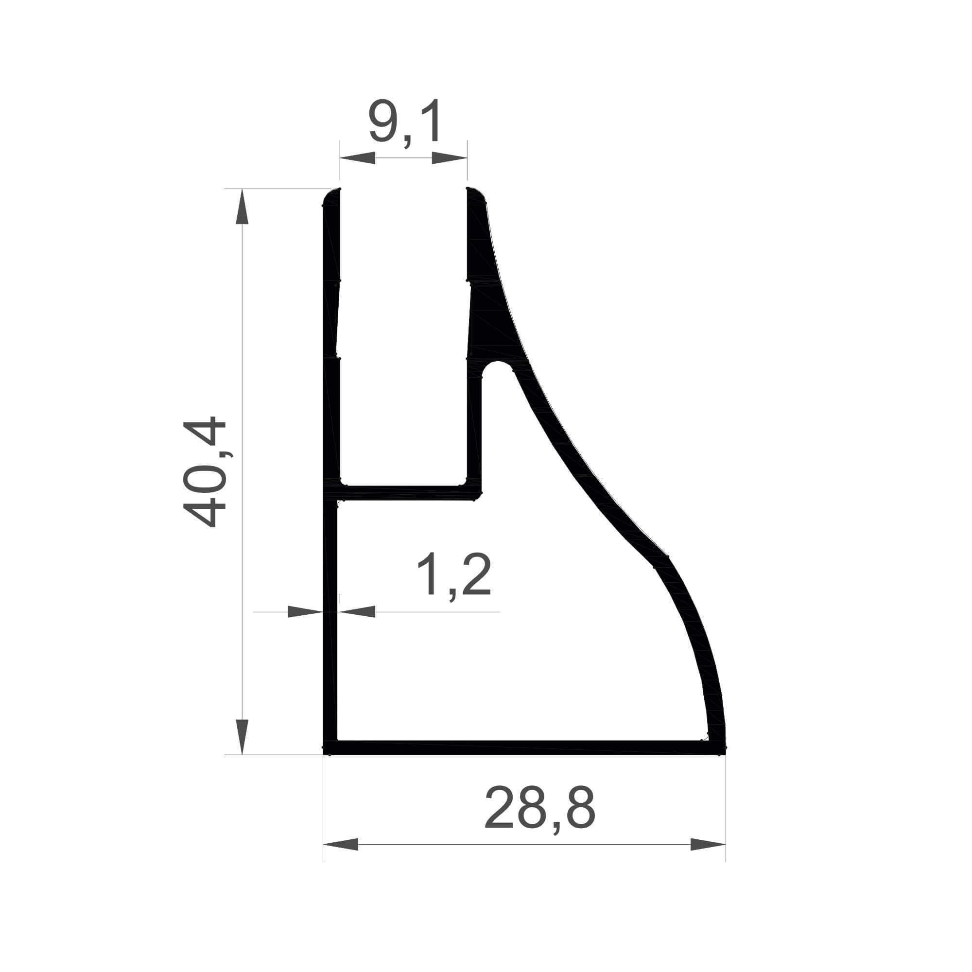 dg-16281-28.8x40.4-1.2mm-kupeste-aluminyum-profil-konmetsan Konmetsan Alüminyum üretimi olan bu küpeşte alüminyum profil, Dağ Group Alüminyum tarafından Türkiye alüminyum sektörüne sunulmaktadır. 28.8x40.4 ölçüsü ve 1.2mm kalınlığı ile dayanıklılık ve estetiği bir arada sunar. Farklı kullanım alanları için uygun olan bu profil, mimari projelerde güvenle tercih edilir.
