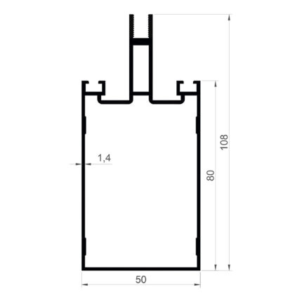 Konmetsan Alüminyum üretimi olan bu doğrama alüminyum profil, Dağ Group Alüminyum güvencesiyle Türkiye alüminyum sektörüne sunulmaktadır. 50x108 ölçüsü ve 1.4mm kalınlığı ile doğrama sistemlerinde geniş kesitli ve dengeli kullanım sağlar.