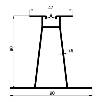 Konmetsan Alüminyum üretimi olan bu güneş enerji santrali alüminyum profil, Dağ Group Alüminyum güvencesiyle Türkiye alüminyum sektörüne sunulmaktadır. 90x80 ölçüsü ve 1.8mm kalınlığı ile GES projelerinde yüksek dayanıklılık ve uzun ömürlü kullanım sağlar.