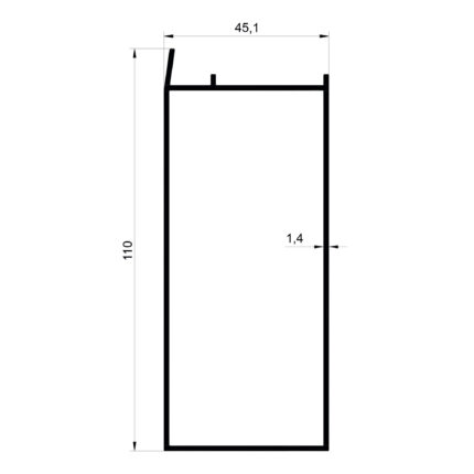 Konmetsan Alüminyum üretimi olan bu cam balkon alüminyum profil, Dağ Group Alüminyum güvencesiyle Türkiye alüminyum sektörüne sunulmaktadır. 45,1x110 ölçüsü ve 1,4mm kalınlığı ile cam balkon sistemlerinde yüksek taşıma kapasitesi ve dayanıklılık sağlar.