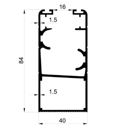 Konmetsan Alüminyum üretimi olan bu cam balkon alüminyum profil, Dağ Group Alüminyum güvencesiyle Türkiye alüminyum sektörüne sunulmaktadır. 40x84 ölçüsü ve 1,5mm kalınlığı ile cam balkon sistemlerinde yüksek dayanıklılık ve uzun ömürlü kullanım sağlar.