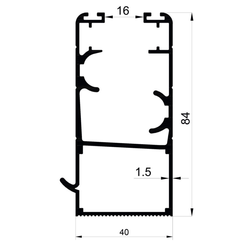 Konmetsan Alüminyum üretimi olan bu cam balkon alüminyum profil, Dağ Group Alüminyum güvencesiyle Türkiye alüminyum sektörüne sunulmaktadır. 40x84 ölçüsü ve 1,5mm kalınlığı ile cam balkon sistemlerinde yüksek dayanıklılık ve uzun ömürlü kullanım sağlar.