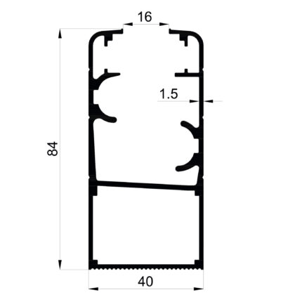 Konmetsan Alüminyum üretimi olan bu cam balkon alüminyum profil, Dağ Group Alüminyum güvencesiyle Türkiye alüminyum sektörüne sunulmaktadır. 40x84 ölçüsü ve 1,5mm kalınlığı ile cam balkon sistemlerinde yüksek dayanıklılık ve uzun ömürlü kullanım sağlar.