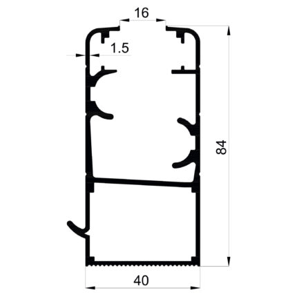 Konmetsan Alüminyum üretimi olan bu cam balkon alüminyum profil, Dağ Group Alüminyum güvencesiyle Türkiye alüminyum sektörüne sunulmaktadır. 40x84 ölçüsü ve 1,5mm kalınlığı ile cam balkon sistemlerinde yüksek dayanıklılık ve uzun ömürlü kullanım sağlar.