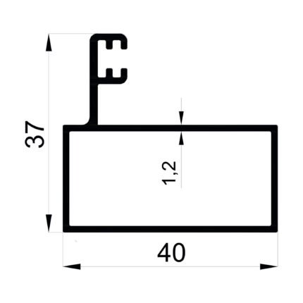 Konmetsan Alüminyum üretimi olan bu cam balkon alüminyum profil, Dağ Group Alüminyum güvencesiyle Türkiye alüminyum sektörüne sunulmaktadır. 40x37 ölçüsü ve 1,2mm kalınlığı ile cam balkon sistemlerinde dengeli ve dayanıklı kullanım sağlar.