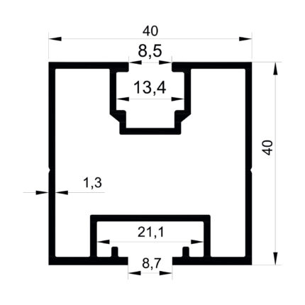 Konmetsan Alüminyum üretimi olan bu güneş enerji santrali alüminyum profil, Dağ Group Alüminyum güvencesiyle Türkiye alüminyum sektörüne sunulmaktadır. 40x40 ölçüsü ve 1,3mm kalınlığı ile GES projelerinde dengeli ve dayanıklı kullanım sağlar.