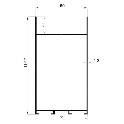 Konmetsan Alüminyum üretimi olan bu doğrama alüminyum profil, Dağ Group Alüminyum güvencesiyle Türkiye alüminyum sektörüne sunulmaktadır. 60x112.7 ölçüsü ve 1.3mm kalınlığı ile doğrama sistemlerinde ekstra geniş kesitli ve dengeli kullanım sağlar.