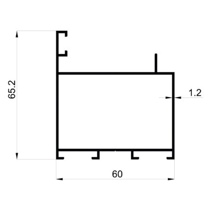 Konmetsan Alüminyum üretimi olan bu doğrama alüminyum profil, Dağ Group Alüminyum güvencesiyle Türkiye alüminyum sektörüne sunulmaktadır. 60x65.2 ölçüsü ve 1.2mm kalınlığı ile doğrama sistemlerinde geniş yüzeyli ve dengeli kullanım sağlar.