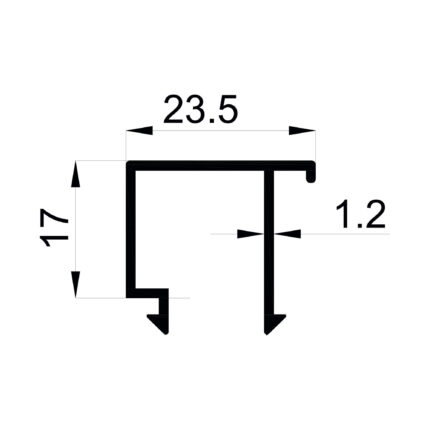 Konmetsan Alüminyum üretimi olan bu doğrama alüminyum profil, Dağ Group Alüminyum güvencesiyle Türkiye alüminyum sektörüne sunulmaktadır. 23.5x17 ölçüsü ve 1.2mm kalınlığı ile doğrama sistemlerinde hafif ve pratik kullanım sağlar.