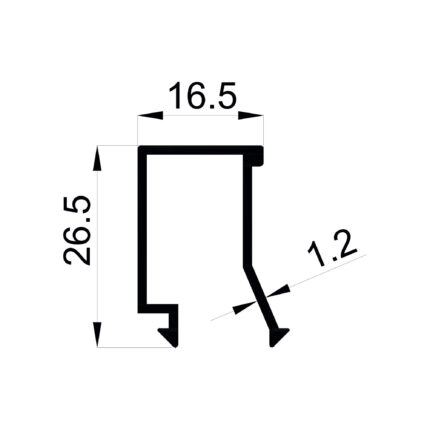 Konmetsan Alüminyum üretimi olan bu doğrama alüminyum profil, Dağ Group Alüminyum güvencesiyle Türkiye alüminyum sektörüne sunulmaktadır. 16.5x26.5 ölçüsü ve 1.2mm kalınlığı ile dar alanlı doğrama uygulamalarında hafif ve pratik kullanım sağlar.