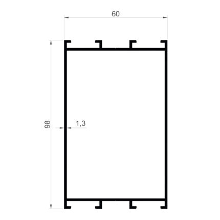 Konmetsan Alüminyum üretimi olan bu doğrama alüminyum profil, Dağ Group Alüminyum güvencesiyle Türkiye alüminyum sektörüne sunulmaktadır. 60x98 ölçüsü ve 1,3mm kalınlığı ile doğrama sistemlerinde hafiflik ve dayanıklılığı dengeli şekilde sunar.
