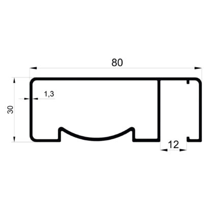 Konmetsan Alüminyum üretimi olan bu küpeşte alüminyum profil, Dağ Group Alüminyum aracılığıyla Türkiye alüminyum sektörüne sunulmaktadır. 80x30 ölçüsü ve 1.3mm kalınlığı ile hafiflik ve dayanıklılığı dengeli şekilde sunar. Mimari projelerde estetik ve güvenli kullanım sağlar.