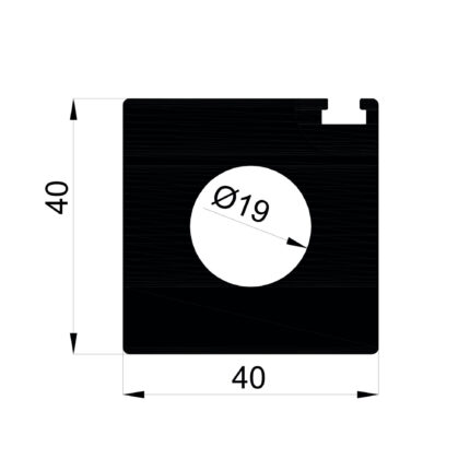 Konmetsan Alüminyum üretimi olan bu özel amaçlı alüminyum profil, Dağ Group Alüminyum güvencesiyle Türkiye alüminyum sektörüne sunulmaktadır. 40x40 ölçüsü ile dengeli ve çok yönlü sistem uygulamalarına uyum sağlar.