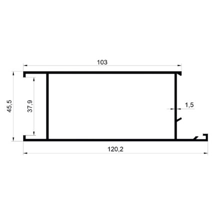 Konmetsan Alüminyum üretimi olan bu doğrama alüminyum profil, Dağ Group Alüminyum güvencesiyle Türkiye alüminyum sektörüne sunulmaktadır. 120,2x45,5 ölçüsü ve 1,5mm kalınlığı ile doğrama sistemlerinde maksimum dayanıklılık ve geniş kesit avantajı sağlar.