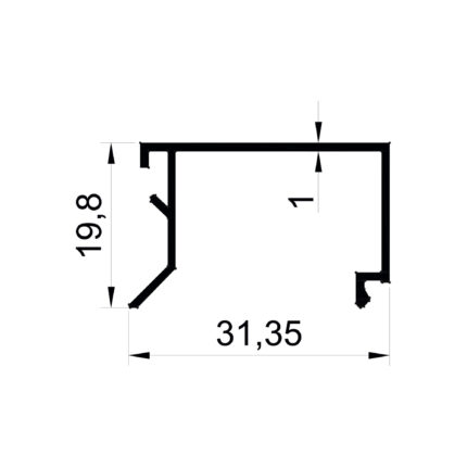 Konmetsan Alüminyum üretimi olan bu doğrama alüminyum profil, Dağ Group Alüminyum güvencesiyle Türkiye alüminyum sektörüne sunulmaktadır. 31,35x19,8 ölçüsü ve 1mm kalınlığı ile doğrama sistemlerinde hafif ve ekonomik çözümler sunar.