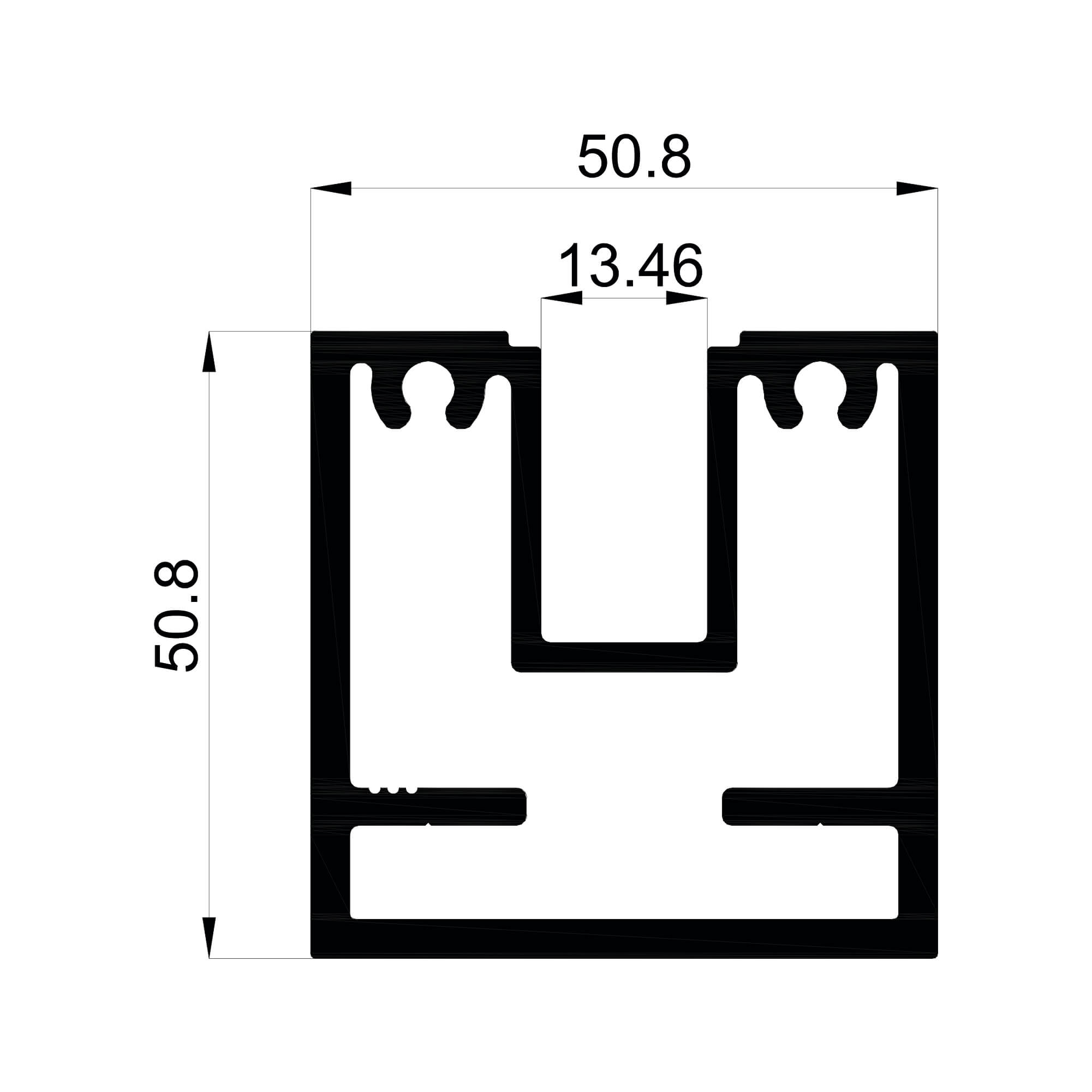 dg-16711-50.8x50.8-ozel-amacli-aluminyum-profil-konmetsan Konmetsan Alüminyum üretimi olan bu özel amaçlı alüminyum profil, Dağ Group Alüminyum güvencesiyle Türkiye alüminyum sektörüne sunulmaktadır. 50.8x50.8 ölçüsü ile dengeli kare kesitli sistem uygulamalarına uyum sağlar.