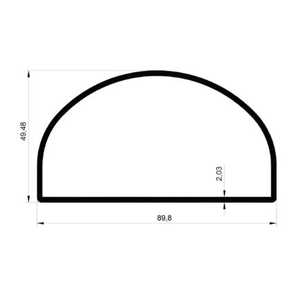 Konmetsan Alüminyum üretimi olan bu özel amaçlı alüminyum profil, Dağ Group Alüminyum güvencesiyle Türkiye alüminyum sektörüne sunulmaktadır. 89.8x49.48 ölçüsü ve 2.03mm kalınlığı ile dengeli ve dayanıklı sistem uygulamalarına uyum sağlar.