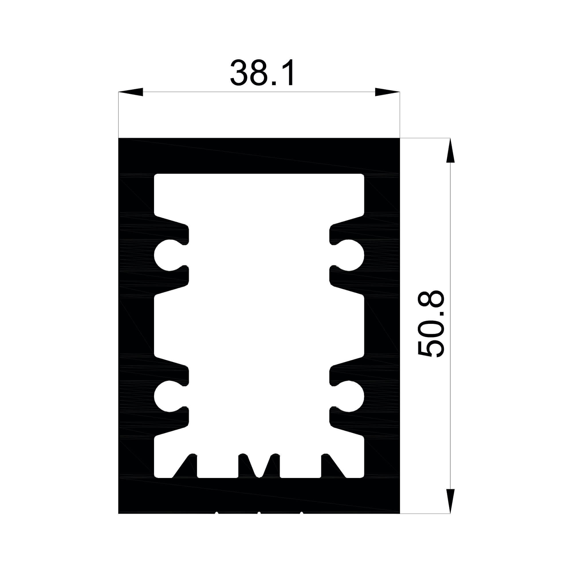 dg-16717-38.1x50.8-ozel-amacli-aluminyum-profil-konmetsan Konmetsan Alüminyum üretimi olan bu özel amaçlı alüminyum profil, Dağ Group Alüminyum güvencesiyle Türkiye alüminyum sektörüne sunulmaktadır. 38.1x50.8 ölçüsü ile orta ölçekli ve dengeli sistem uygulamalarına uyum sağlar.