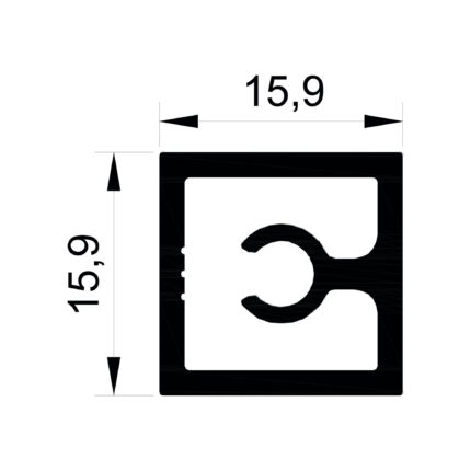 Konmetsan Alüminyum üretimi olan bu özel amaçlı alüminyum profil, Dağ Group Alüminyum güvencesiyle Türkiye alüminyum sektörüne sunulmaktadır. 15.9x15.9 ölçüsü ile kompakt ve dengeli sistem uygulamalarına uyum sağlar.