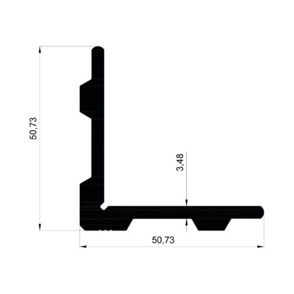Konmetsan Alüminyum üretimi olan bu özel amaçlı alüminyum profil, Dağ Group Alüminyum güvencesiyle Türkiye alüminyum sektörüne sunulmaktadır. 50.73x50.73 ölçüsü ve 3.48mm kalınlığı ile yüksek mukavemet gerektiren sistem uygulamalarına uyum sağlar.