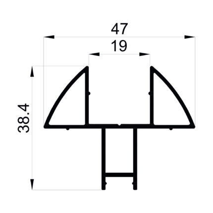 Konmetsan Alüminyum üretimi olan bu özel amaçlı alüminyum profil, Dağ Group Alüminyum güvencesiyle Türkiye alüminyum sektörüne sunulmaktadır. 47x38.4 ölçüsü ile dengeli ve geniş kesitli sistem uygulamalarına uyum sağlar.
