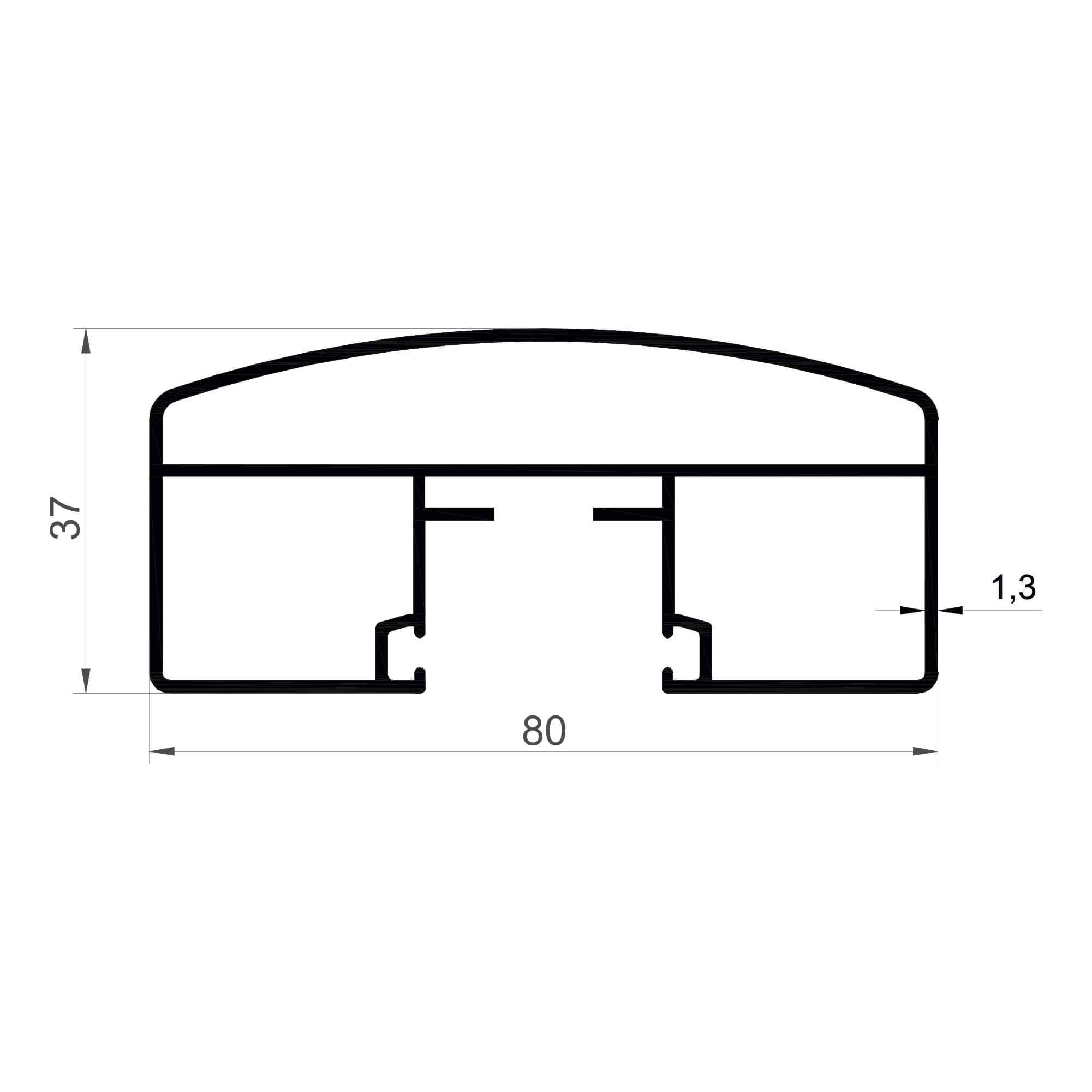 dg-16803-80x37-1.3mm-ozel-amacli-aluminyum-profil-konmetsan Konmetsan Alüminyum üretimi olan bu özel amaçlı alüminyum profil, Dağ Group Alüminyum güvencesiyle Türkiye alüminyum sektörüne sunulmaktadır. 80x37 ölçüsü ve 1.3mm kalınlığı ile uzun ve dayanıklı kesitli sistem uygulamalarına uyum sağlar.