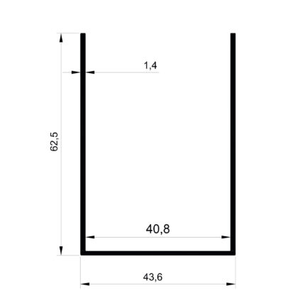 Konmetsan Alüminyum üretimi olan bu cam balkon alüminyum profil, Dağ Group Alüminyum güvencesiyle Türkiye alüminyum sektörüne sunulmaktadır. 43,6x62,5 ölçüsü ve 1,4mm kalınlığı ile cam balkon sistemlerinde yüksek dayanıklılık ve dengeli kullanım sağlar.