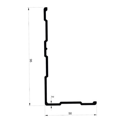 Konmetsan Alüminyum üretimi olan bu özel amaçlı alüminyum profil, Dağ Group Alüminyum güvencesiyle Türkiye alüminyum sektörüne sunulmaktadır. 50x95 ölçüsü ve 2mm kalınlığı ile güçlü ve geniş yüzeyli sistem uygulamalarına uyum sağlar.