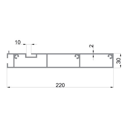 Konmetsan Alüminyum üretimi bioklimatik pergola alüminyum profil, Dağ Group Alüminyum güvencesiyle sunulmaktadır. 220x30 ölçüsü ve 2mm kalınlığı ile uzun ve dayanıklı pergola sistemlerinde yüksek performans sağlar.