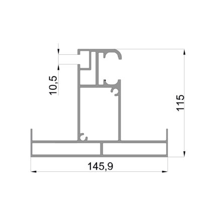 Konmetsan Alüminyum üretimi bioklimatik pergola alüminyum profil, Dağ Group Alüminyum güvencesiyle sunulmaktadır. 145.9x115 ölçüsü ile geniş kesitli pergola sistemlerinde yüksek dayanım ve stabilite sağlar.