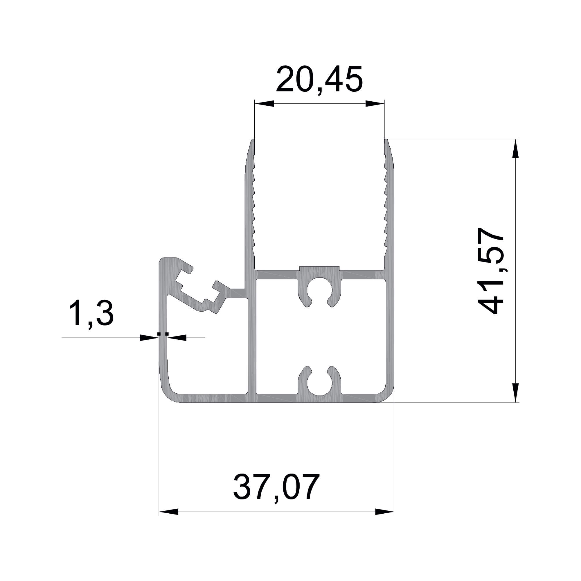 dgg-12-37.07x41.57-1.3mm-giyotin-aluminyum-profil-konmetsan-dag-group-aluminyum Konmetsan Alüminyum üretimi giyotin alüminyum profil, Dağ Group Alüminyum güvencesiyle sunulmaktadır. 37.07x41.57 ölçüsü ve 1.3mm kalınlığı ile dengeli kesit yapısına sahip olup giyotin sistemlerde destekleyici ve tamamlayıcı kullanım sağlar.