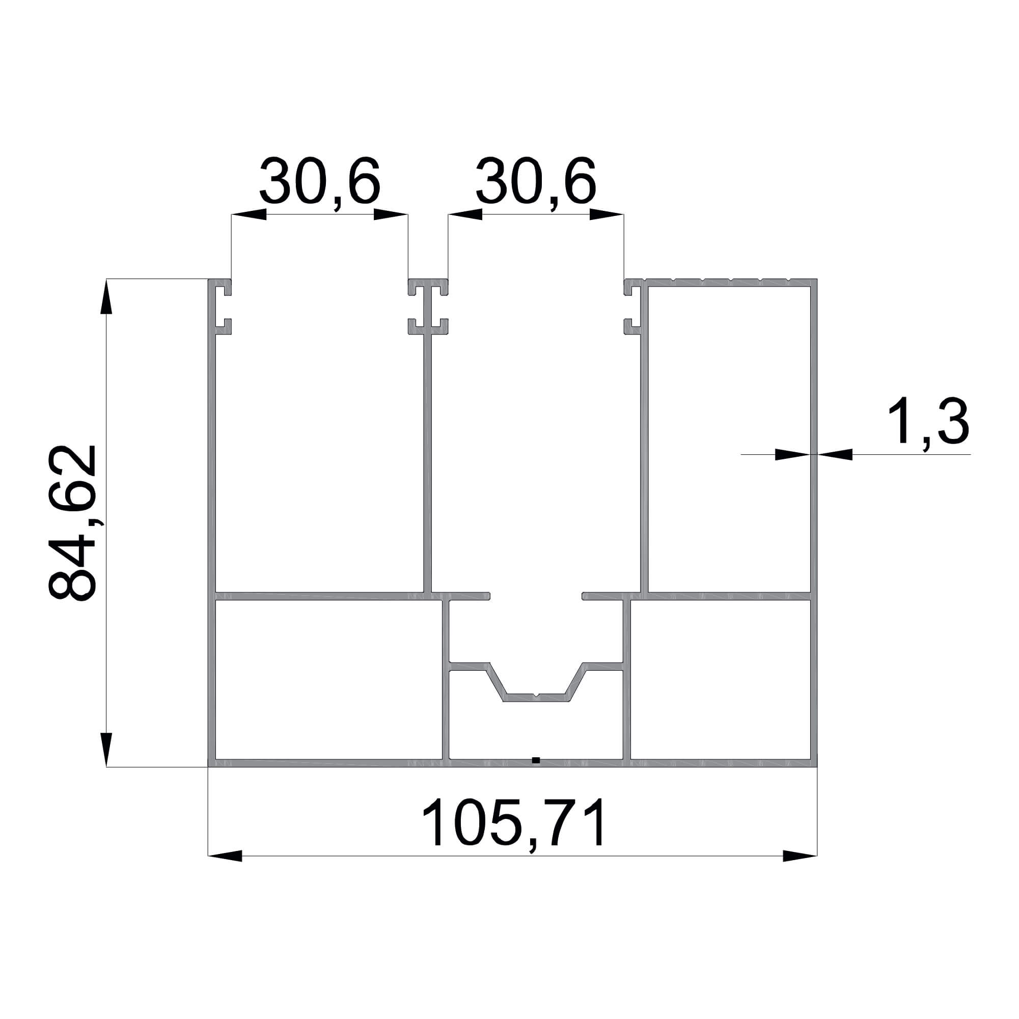 dgg-5-105.71x84.62-1.3mm-giyotin-aluminyum-profil-konmetsan-dag-group-aluminyum Konmetsan Alüminyum üretimi giyotin alüminyum profil, Dağ Group Alüminyum güvencesiyle sunulmaktadır. 105.71x84.62 ölçüsü ve 1.3mm kalınlığı ile dengeli ve orta kesitli giyotin sistemlerinde ideal kullanım sağlar.