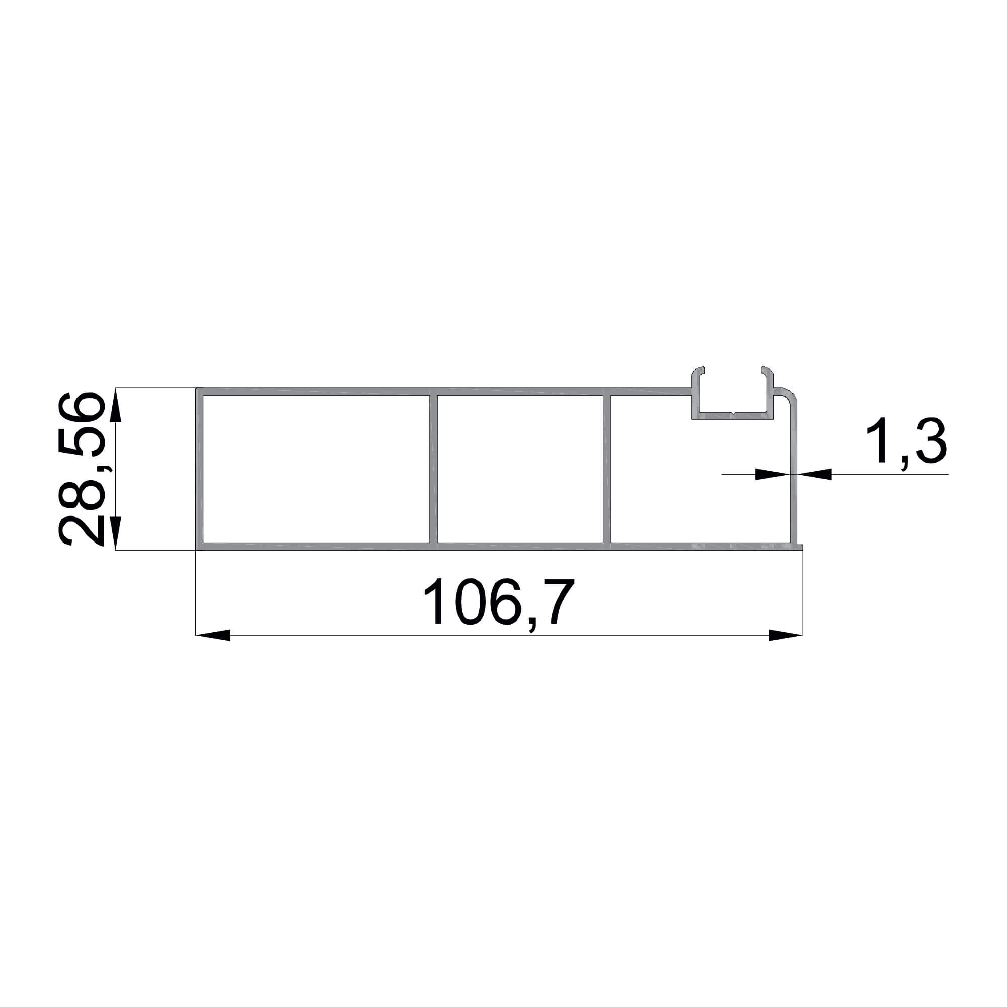 dgg-7-106.7x28.56-1.3mm-giyotin-aluminyum-profil-konmetsan-dag-group-aluminyum Konmetsan Alüminyum üretimi giyotin alüminyum profil, Dağ Group Alüminyum güvencesiyle sunulmaktadır. 106.7x28.56 ölçüsü ve 1.3mm kalınlığı ile ince ve uzun formda giyotin sistemlerinde tamamlayıcı kullanım sağlar.