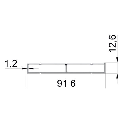 Konmetsan Alüminyum üretimi katlanır sürme alüminyum profil, Dağ Group Alüminyum güvencesiyle sunulmaktadır. 91.6x12.6 ölçüsü ve 1.2mm kalınlığı ile ince kesitli katlanır sürme sistemlerinde hassas ve akıcı kullanım sağlar.
